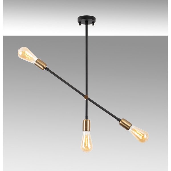 Beste taklampa 10330 - Svart/guld Beste taklampa 10330 - Svart/guld