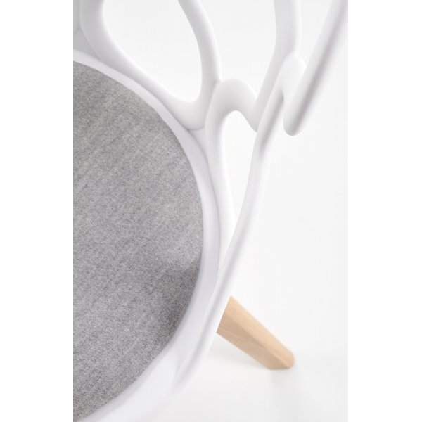 Vernon matstol - Vit/grå/Trä Vernon matstol - Vit/grå/Trä