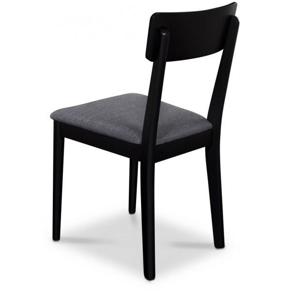 Linnea matstol - Svart (Betsad ek) / Grå Linnea matstol - Svart (Betsad ek) / Grå