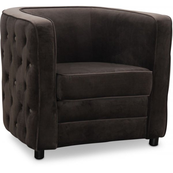 Fastland chesterfield ftlj - Grafitgr (Sammet)