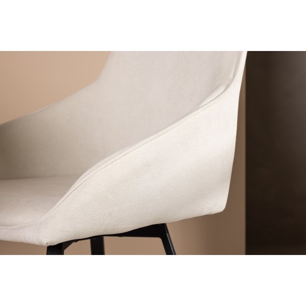 Chaise de salle à manger Rosie - Beige/noir Chaise de salle à manger Rosie - Beige/noir