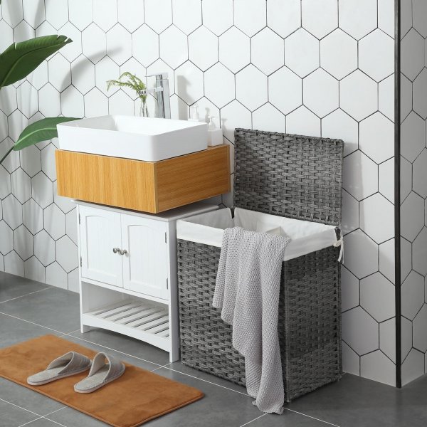 Panier à linge Angelika 110 l - Gris Panier à linge Angelika 110 l - Gris