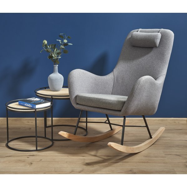 Fauteuil à bascule Mengoba - Gris Fauteuil à bascule Mengoba - Gris