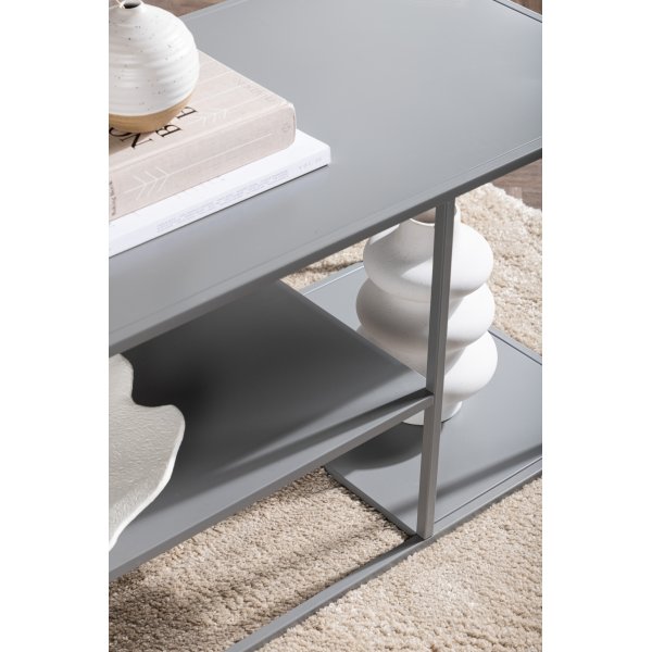 Tr�ne soffbord 120 x 50 cm - Ljusgr�
