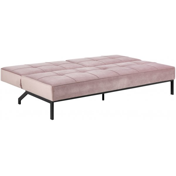 Perugia 2,5-sits bddsoffa rosa sammet