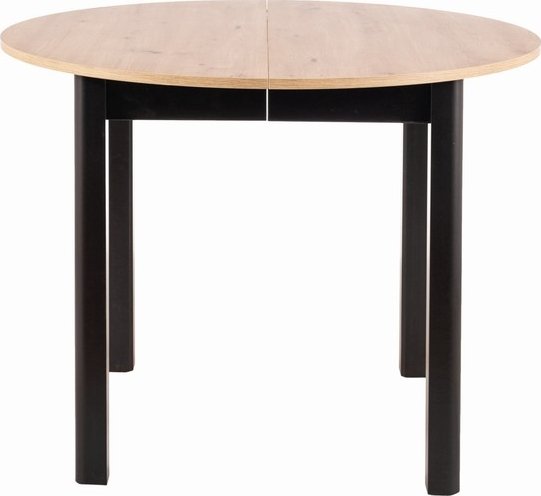 Table  manger Dante 102-142 x 102 cm - Chne artisanal/noir