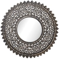 Carve rund spegel 115 cm - Antik träfärg Carve rund spegel 115 cm - Antik träfärg