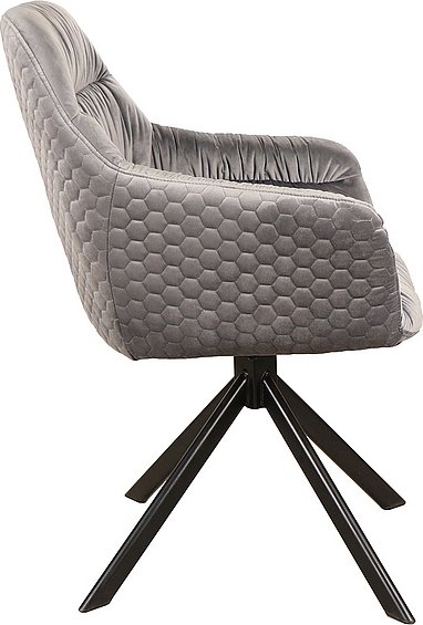 Chaise de salle à manger Astoria - Velours gris Chaise de salle à manger Astoria - Velours gris