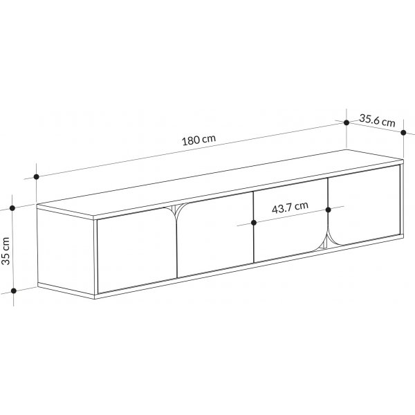 Spark TV-bnk - Ek/antracit