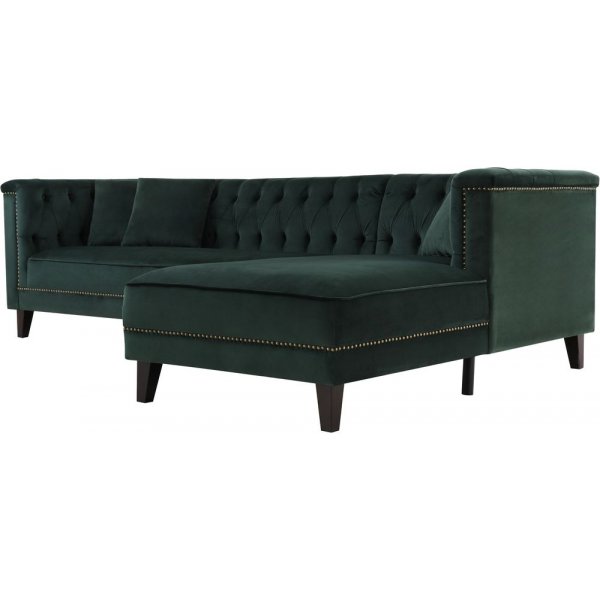 Soffa med divan grön sammet - Bellas Soffa med divan grön sammet - Bellas