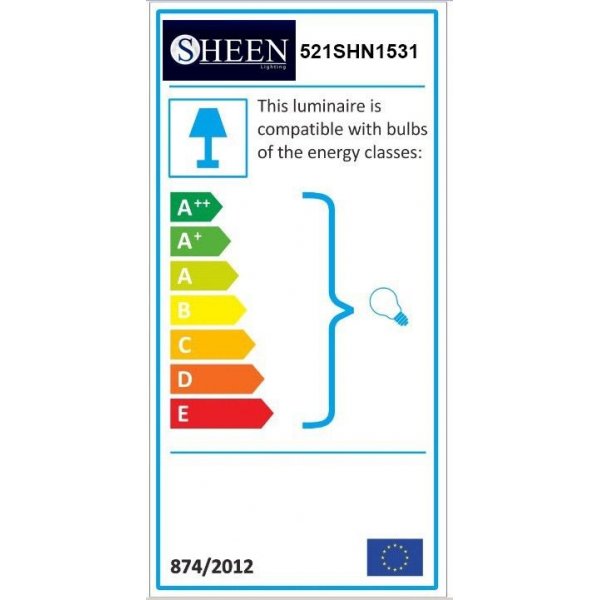 Fas golvlampa klar - Guld Fas golvlampa klar - Guld