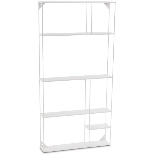 BOBO vit vgghylla i metall 120x60 cm