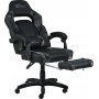 Canyon gamingstol med fotstd - Svart PU/gr camo