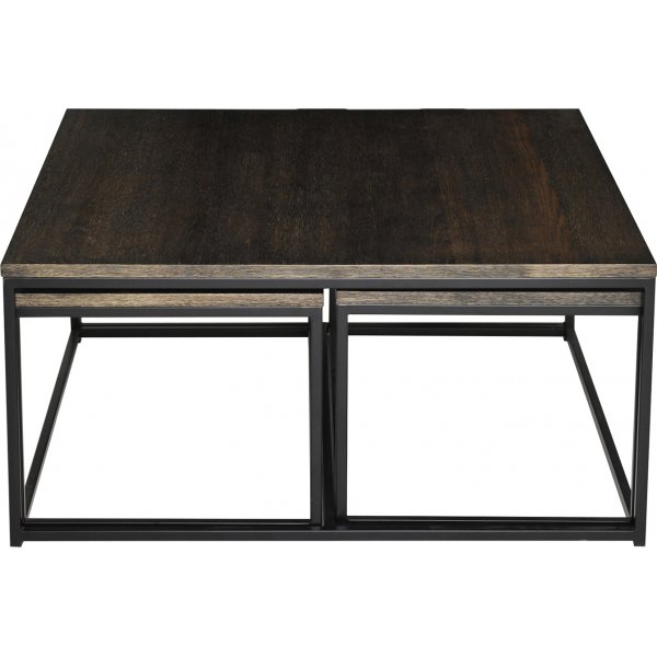 Set table basse Natalie 85/90 x 44/90 cm - Chne brun fonc