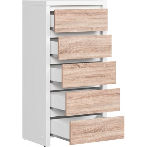 Kaspische ladekast 56 x 112,5 cm - Wit/sonoma eiken Kaspische ladekast 56 x 112,5 cm - Wit/sonoma eiken