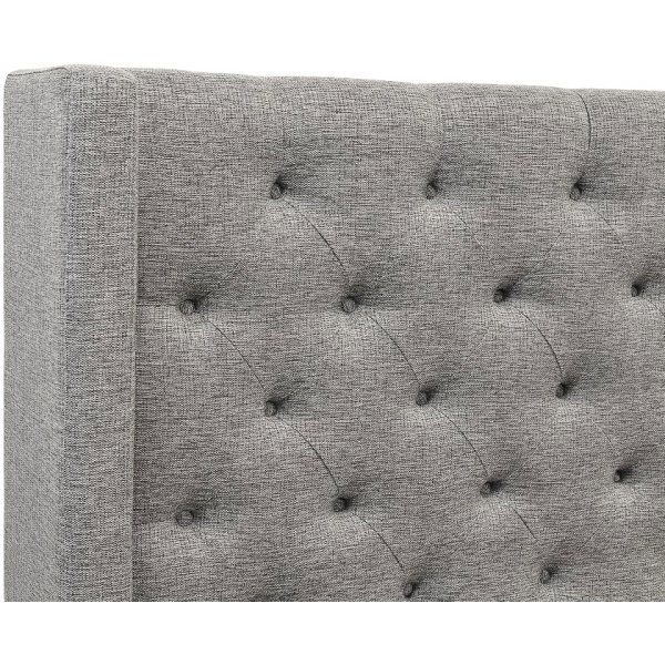 Tête de lit gris Almedal avec boutons - Toutes largeurs Tête de lit gris Almedal avec boutons - Toutes largeurs
