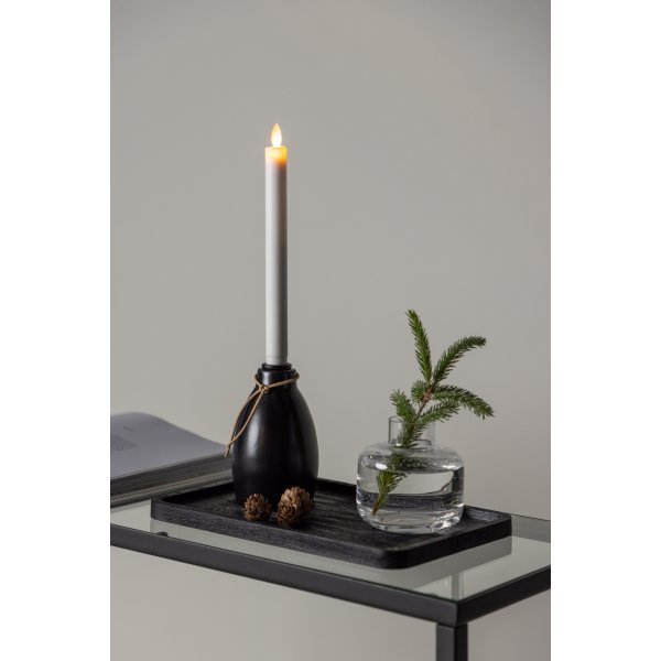 Ulricehamn LED-ljusstake 31 x 9 cm - Svart/Vit Ulricehamn LED-ljusstake 31 x 9 cm - Svart/Vit