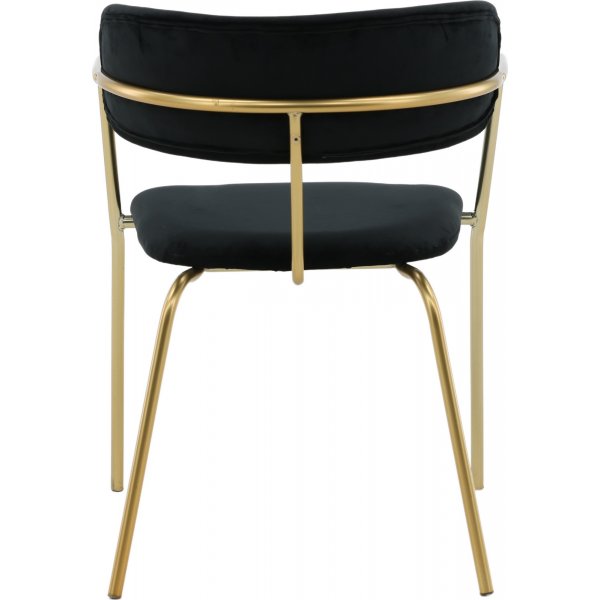 Tell karmstol - Svart/mssing