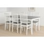 Matgrupp 6 st stolar + bord 180x90 cm - vit/gr + 6.00 x Servettringar
