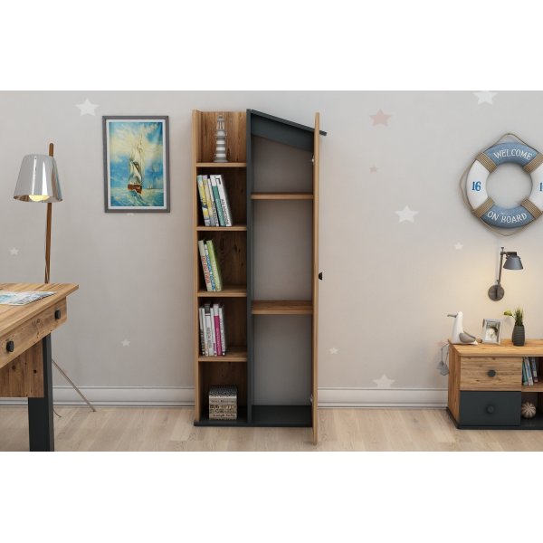 Valerin bokhylla - Furu/antracit Valerin bokhylla - Furu/antracit