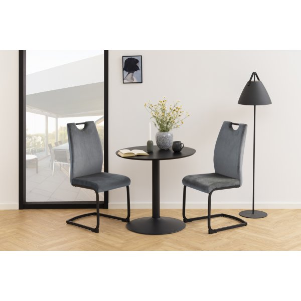 Chaise de salle à manger en laine - Gris Chaise de salle à manger en laine - Gris