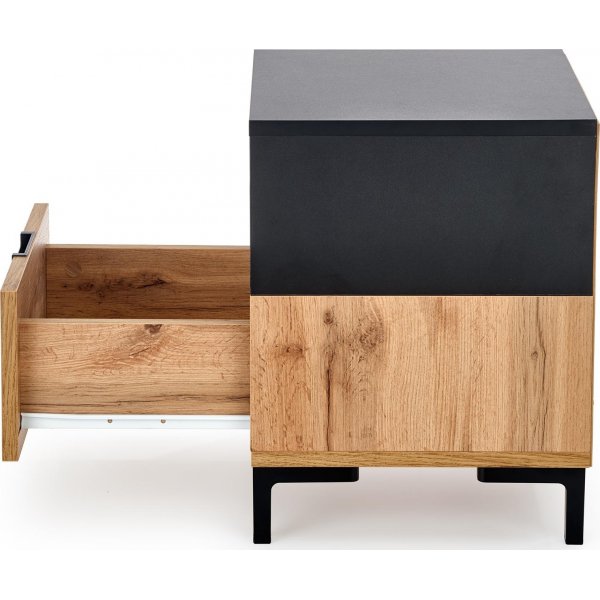 Chantelle sängbord - Ek/svart Chantelle sängbord - Ek/svart