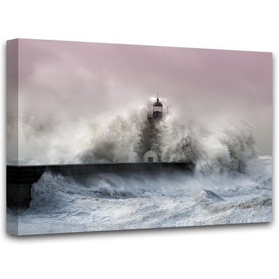 Canvastavla Lighthouse in the storm