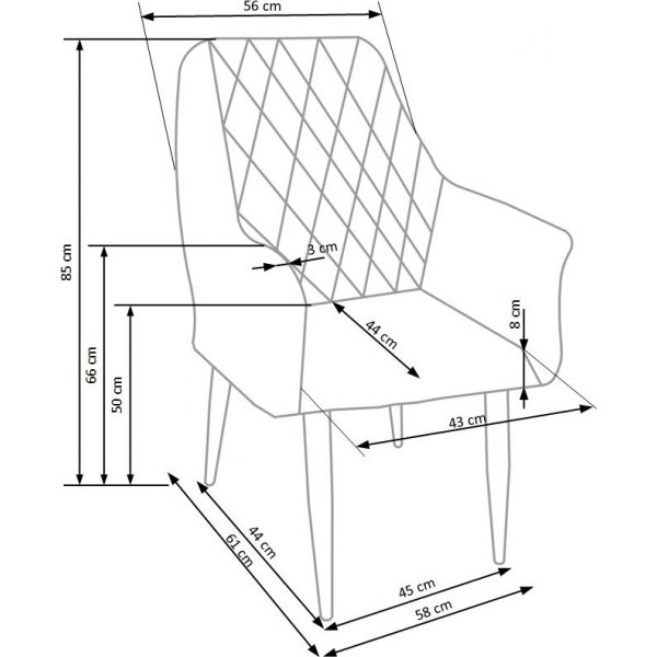 Chaise de salle à manger Jaye - Bleu Chaise de salle à manger Jaye - Bleu