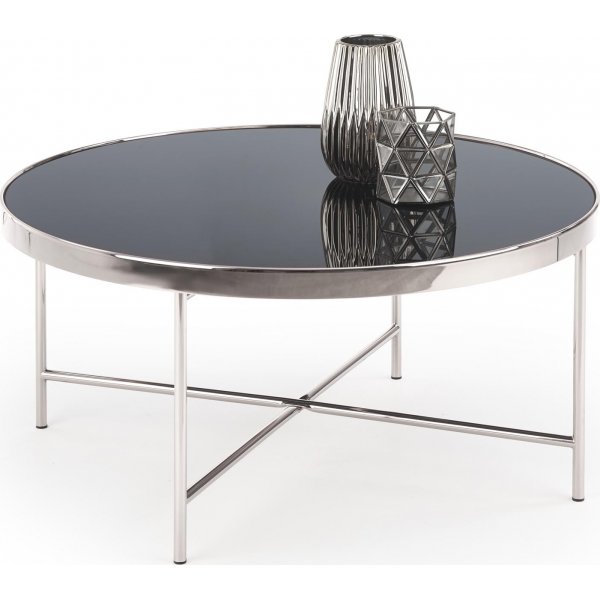 Gunhild soffbord Ø82 cm - Svart/krom Gunhild soffbord Ø82 cm - Svart/krom