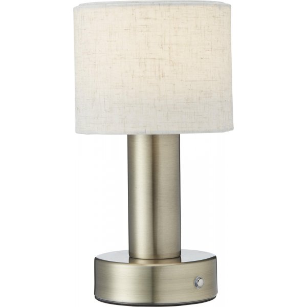 Tiara oplaadbare tafellamp - Antiek messing - 24 cm Tiara oplaadbare tafellamp - Antiek messing - 24 cm