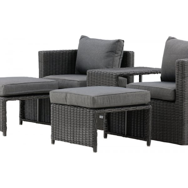 Quad loungegrupp - Svart