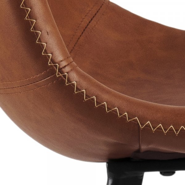 Tabouret de bar Oregon - PU marron/blanc Tabouret de bar Oregon - PU marron/blanc