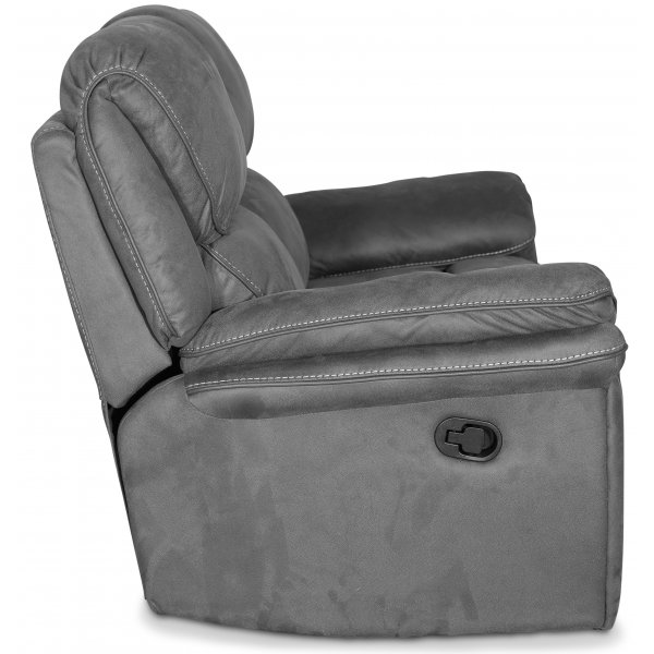 Canap inclinable 2 places Riverdale - Gris (microfibre) + Dtachant pour meubles