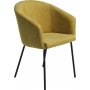 Chaise Erik en tissu jaune