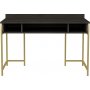 Alma skrivbord 120 x 60 cm - Guld/mrkgr