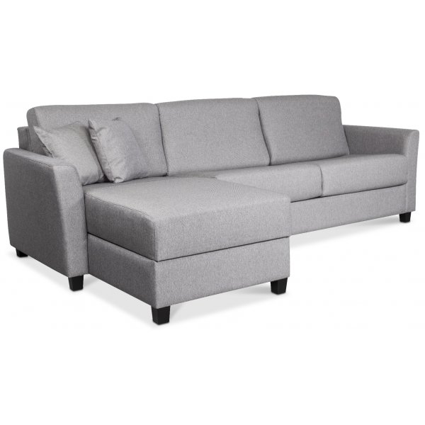 Bäddsoffa Saltarö Beddingeasy framåtbäddad med förvaring - Grå Bäddsoffa Saltarö Beddingeasy framåtbäddad med förvaring - Grå