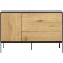 Seaford sknk 120 cm - Svart/ek