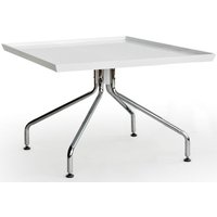 Tray Soffbord 70x70 cm - Vit (Högglans) / Krom Tray Soffbord 70x70 cm - Vit (Högglans) / Krom