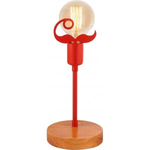 Lampe de table Beami - Noyer/rouge