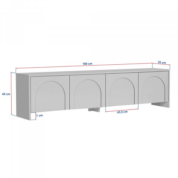 TV-b�nk Aurell 180 cm - Vit