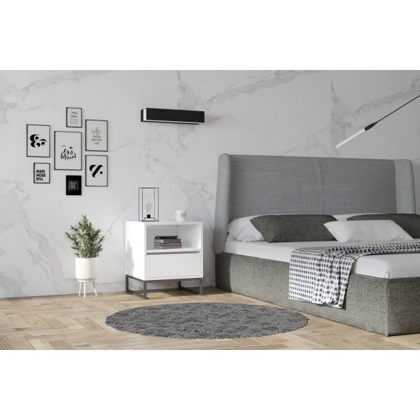 Table de chevet Lindau - Blanc Table de chevet Lindau - Blanc