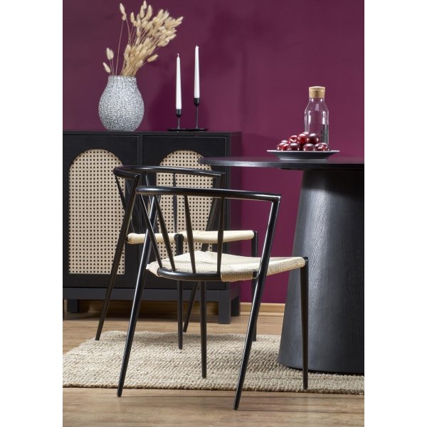 Table à manger Ginter Ø120 cm - Noir Table à manger Ginter Ø120 cm - Noir