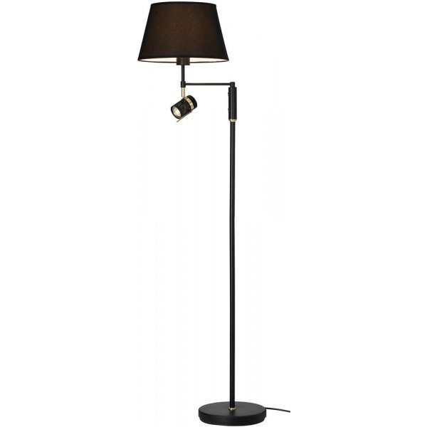 Network golvlampa - Svart/borstad mssing