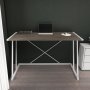 Adelaide skrivbord 114 x 60 cm - Vit/mrkgr