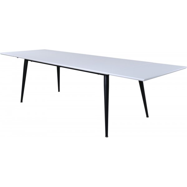 Table  manger Hendry 195-285 cm - Blanc/noir