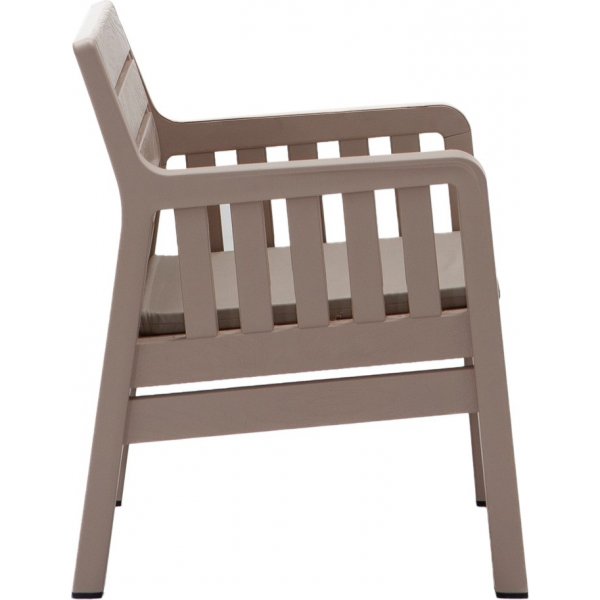 Groupe salon Lara avec canapé 2 places, 2 fauteuils et table - Cappuccino Groupe salon Lara avec canapé 2 places, 2 fauteuils et table - Cappuccino