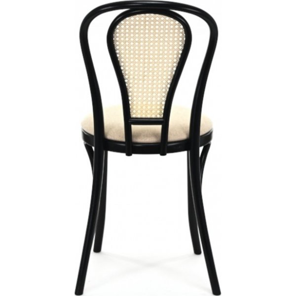 Chaise de salle à manger No 18 avec dossier en rotin - Couleur du cadre et du revêtement en option Chaise de salle à manger No 18 avec dossier en rotin - Couleur du cadre et du revêtement en option