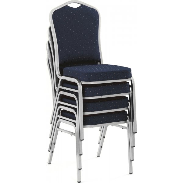 Chaise empilable Arlo avec revêtement bleu Chaise empilable Arlo avec revêtement bleu