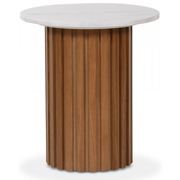 Matisse runt lampbord 50 cm - Ek / Marmor