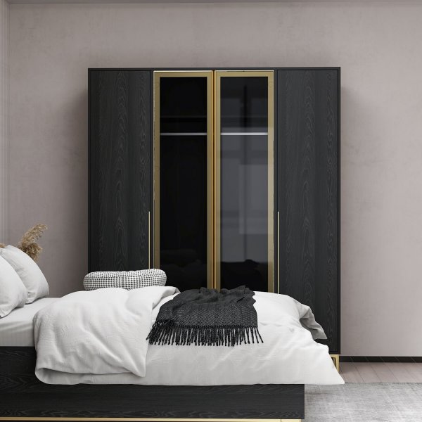 Elevate garderob 180 x 52 x 218 cm - Svart Elevate garderob 180 x 52 x 218 cm - Svart